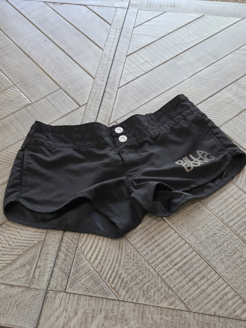 Billabong Black Women's Athletic Shorts with Logo Accent